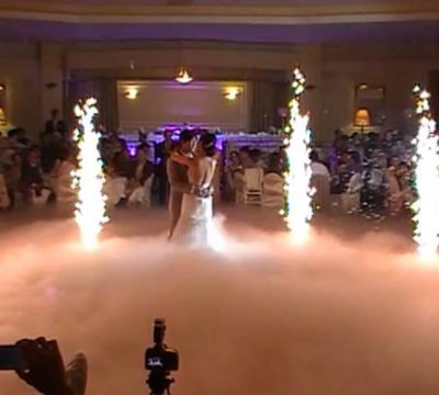 Fire-sparklers and Dry ice at wedding Fire sparklers and Dry ice at wedding